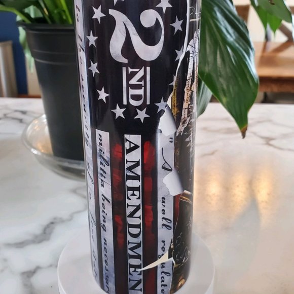 2nd amendment 20oz Tumbler with duo lids 🎉sale - Picture 6 of 10